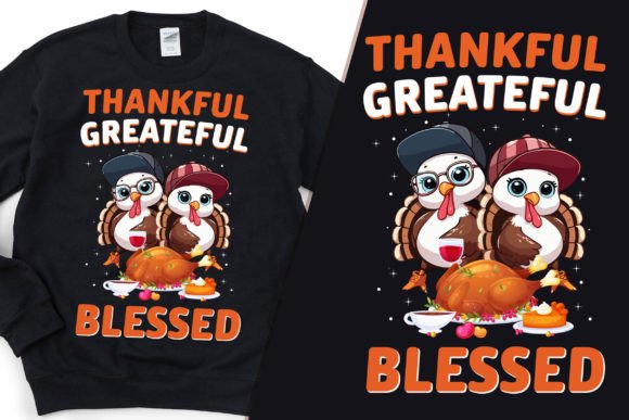 Blessed Thanksgiving T-shirt Design Graphics for Crafters