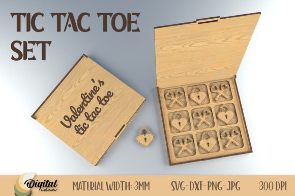 Christmas TicTac Toe Laser. Funny Design Graphics and Laser Engraving