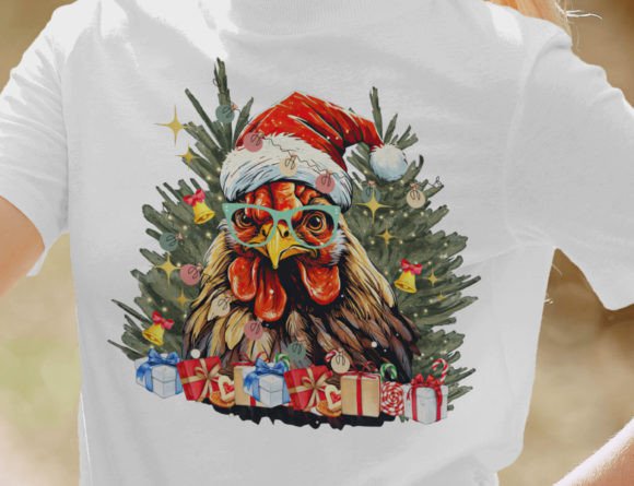 Cute Christmas Chickens Png: Graphics & T-Shirt Designs for Editors