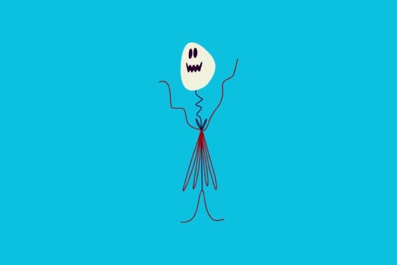 Dancing Funny Skeleton for Halloween Graphics and Illustrations