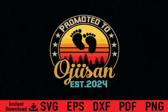 Funny Promoted to Ojiisan Est 2024 Gift Graphics and T-Shirt Designs Review
