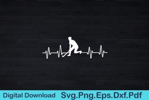 Hockey Heart Svg Gift Vector Design for Graphics and T-Shirt Designs