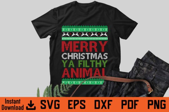 Merry Christmas Ya Filthy Animal T-shirt Graphics Review