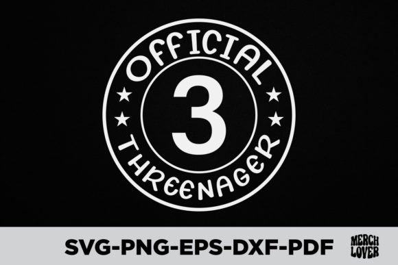 Official Threenager Funny Birthday Shirt Graphics for T-Shirt Designs