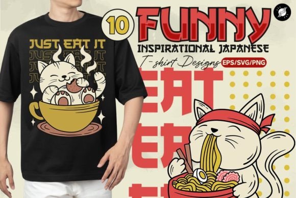 Retro Funny Japanese T-shirt Designs for Graphics