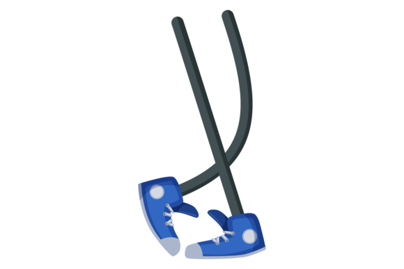 Standing Legs in Funny Pose: Cartoon Graphics for Illustrations