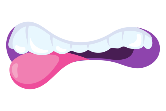Tongue out Mouth Expression in Funny Car Graphics and Illustrations