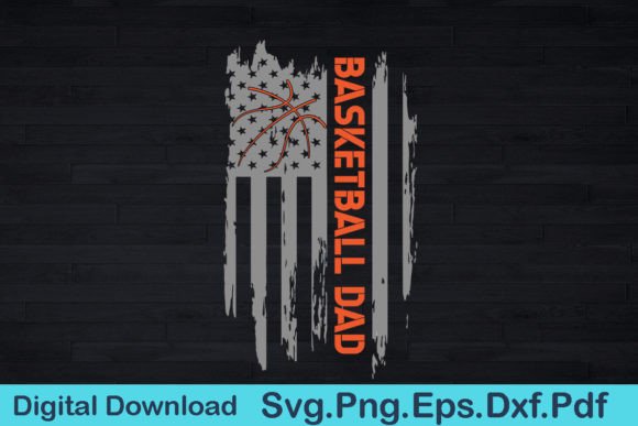 USA Flag Basketball Svg Typography for Graphics & T-Shirt Designs